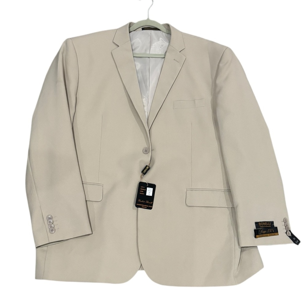 NWT Umberto Bonelli Cream Sport Coat Blazer with Notch Lapel-49R